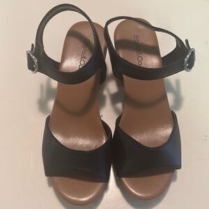 Style & Co. Black and Brown Sandals with Ankle Strap